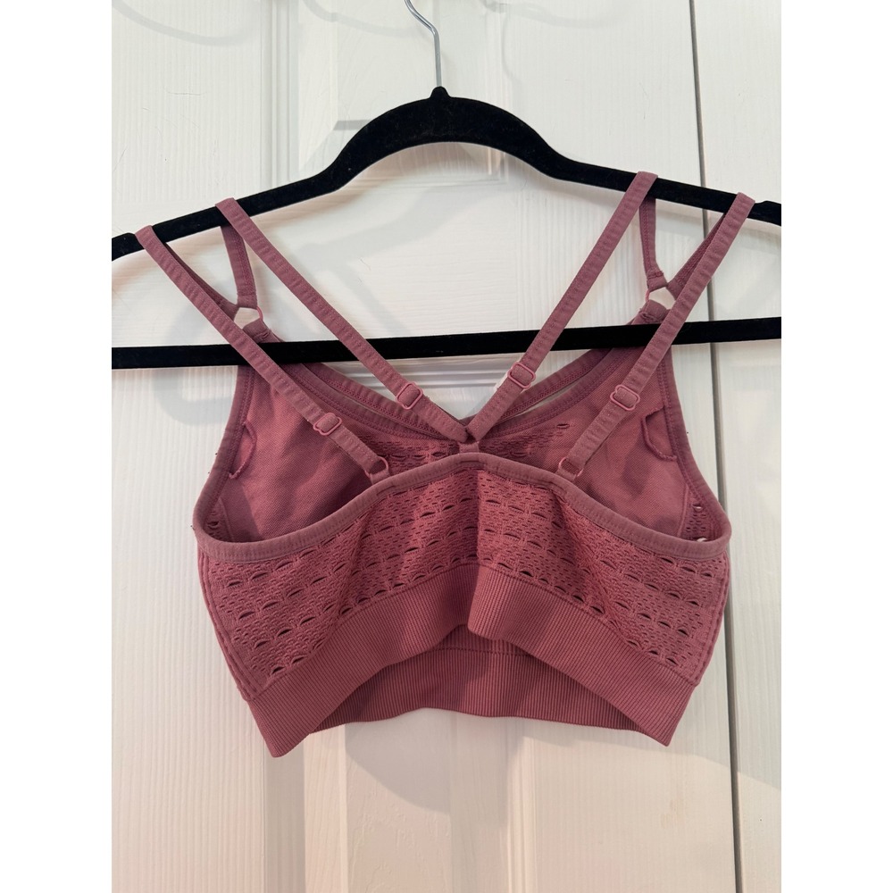 Gymshark Energy+ Seamless Sports Bra Dusty Rose Pink Strappy Back XS/S - Picture 3 of 6